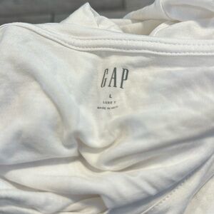 Gap Luxe Scoop neck Cream TShirt New With Tags Size Large